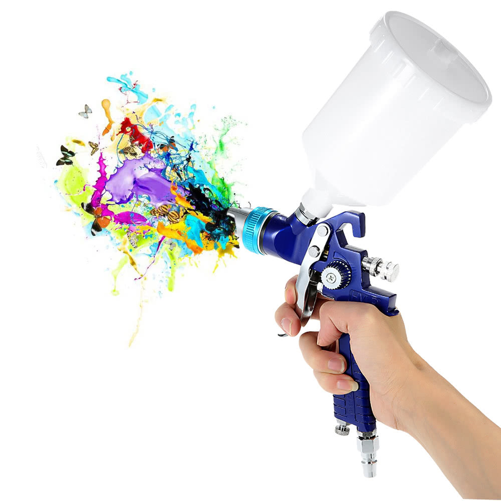 Gravity Feed HVLP Paint Spray Gun Airbrush Nozzle Car Furniture Finishing Coat Spraying Tool - 1.7mm Nozzle Diameter