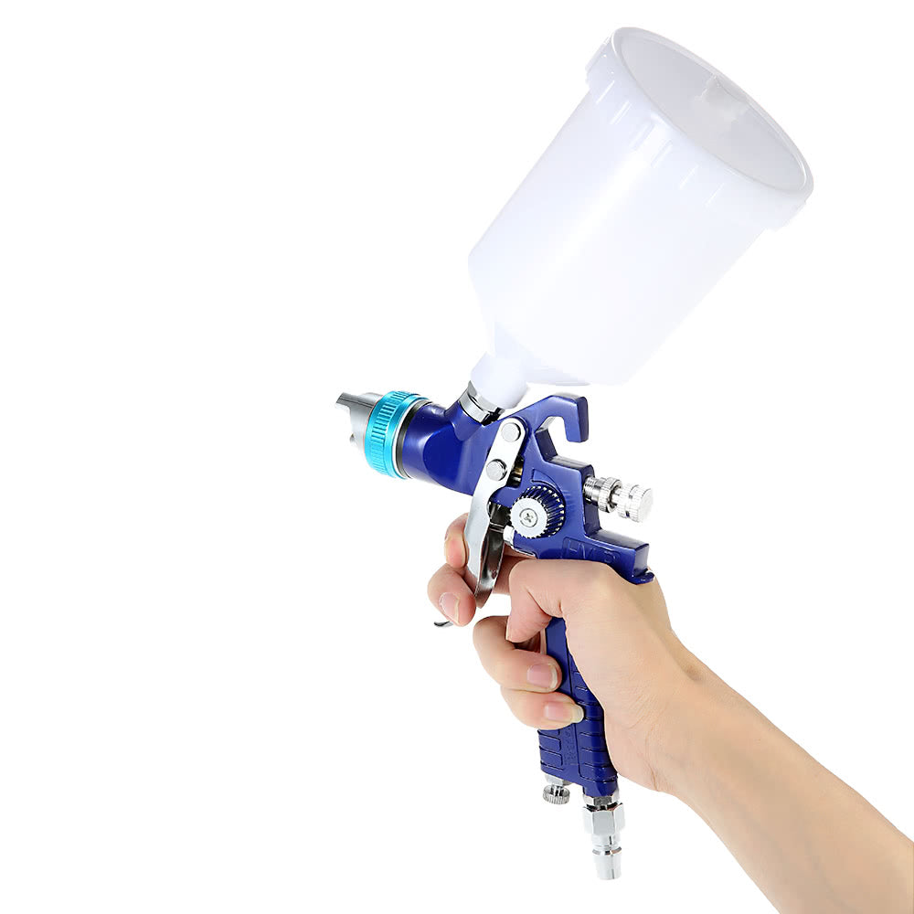 Gravity Feed HVLP Paint Spray Gun Airbrush Nozzle Car Furniture Finishing Coat Spraying Tool - 1.4mm Nozzle Diameter
