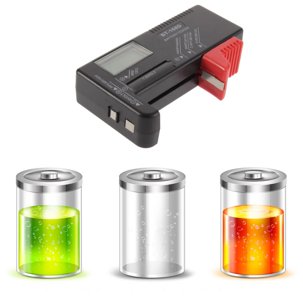 Battery Tester Checker Universal Battery Tester Monitor for AA/AAA/C/D/9V/1.5V/Button Cell Batteries Household Battery Testers Power Meter - Style A