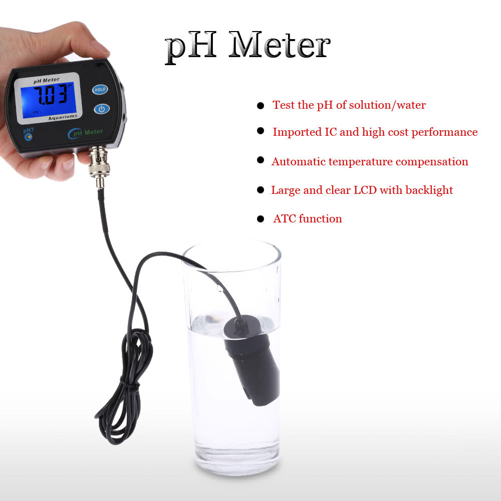 Mini Professional Online pH Meter Water Quality Tester Waterproof Water Monitor Analysis Device - EU Plug