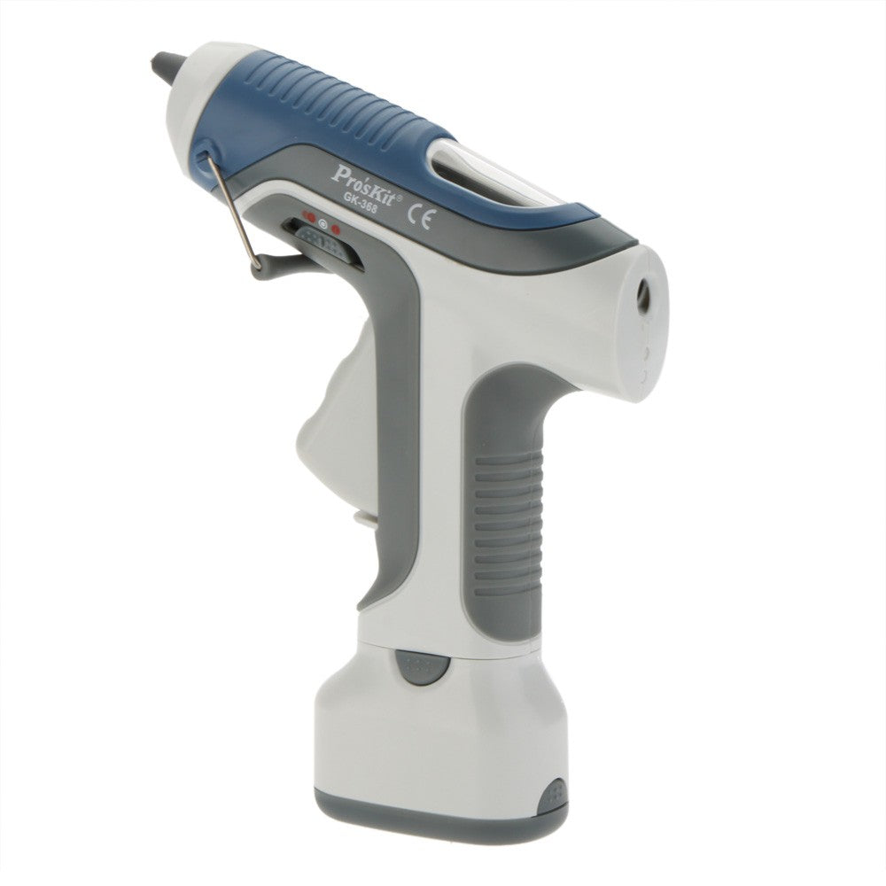 Pro'sKit GK-368 6V Battery Cordless Hot Melt Glue Gun Block Gine LED Lighting for DIY Model Living Craft