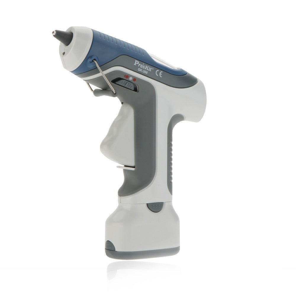 Pro'sKit GK-368 6V Battery Cordless Hot Melt Glue Gun Block Gine LED Lighting for DIY Model Living Craft