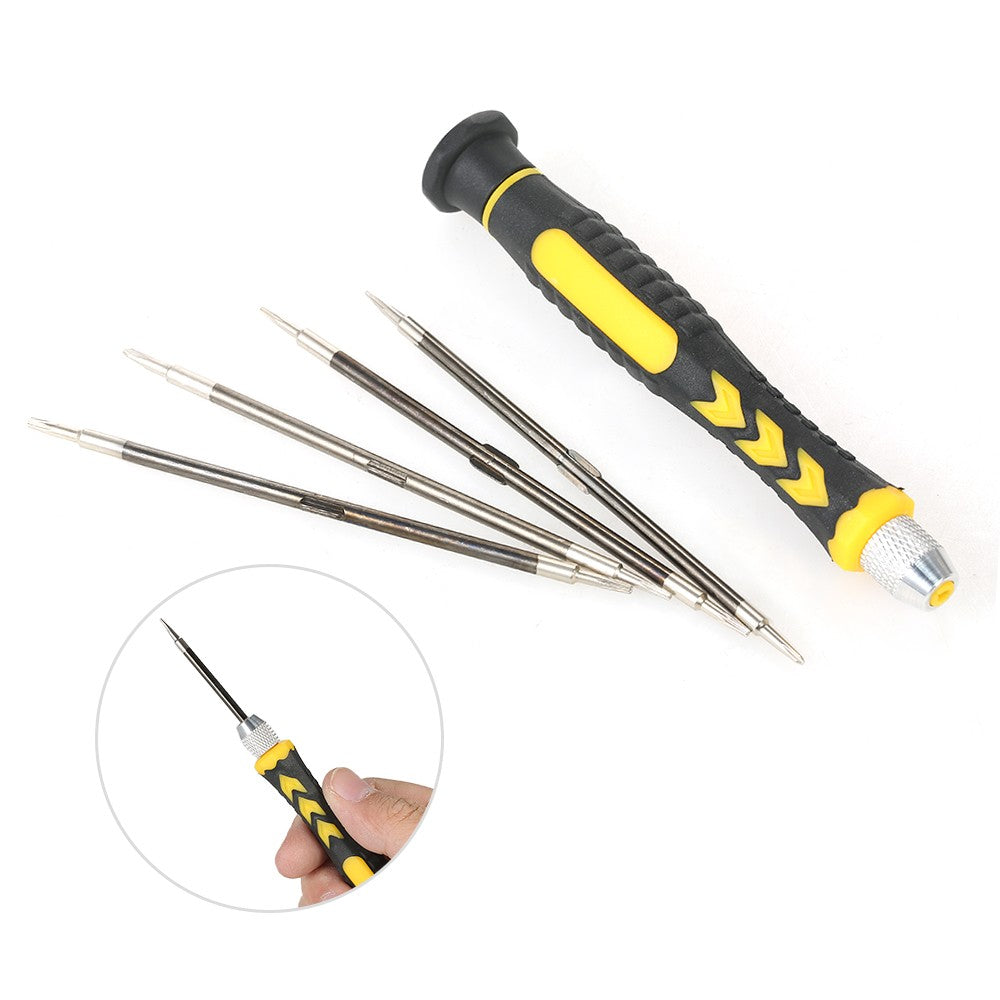 5 in 1 Multi-functional Screwdrivers Set with Magnetic Phillips and Torx Bits Electrical Work Repair Tools Kit - E3295-1