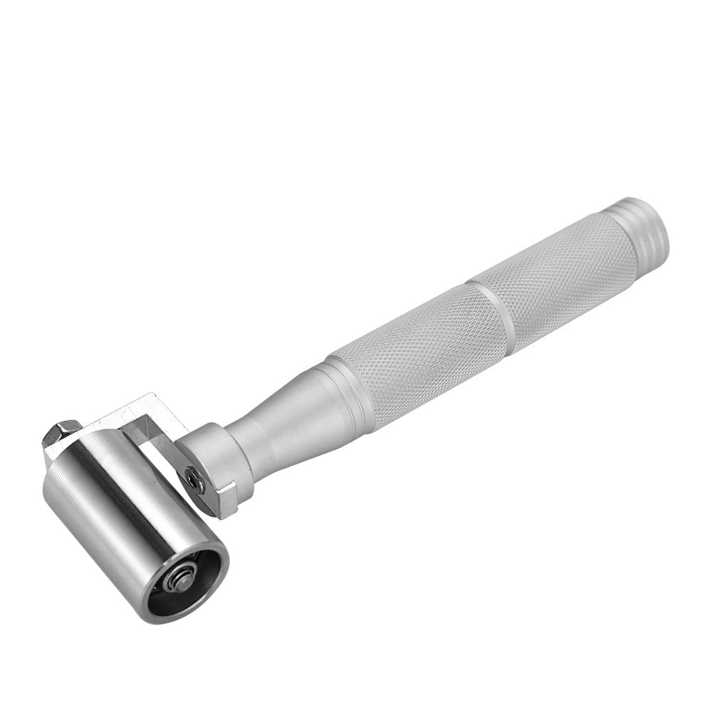 Bimetallic Bearing Stainless Steel Flat Pressure Roller Wallpaper Apply Hand Tool Resistant to Rust - Silver