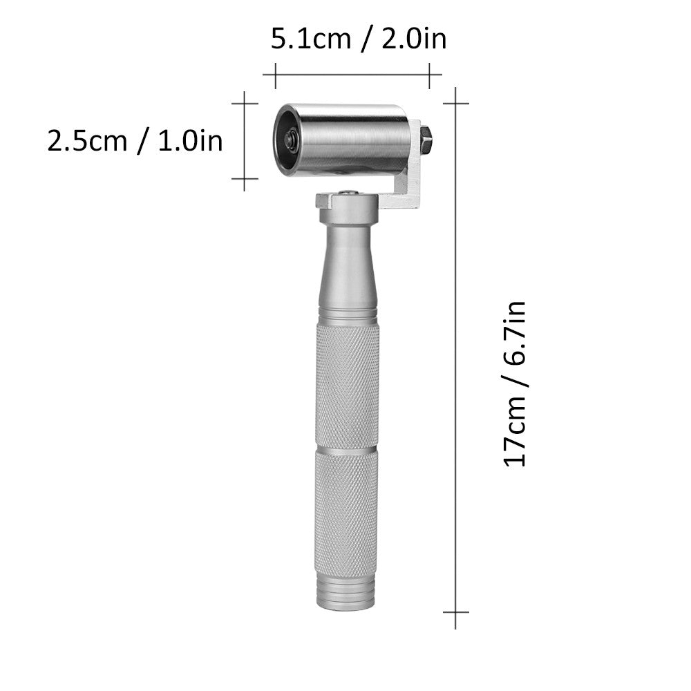 Bimetallic Bearing Stainless Steel Flat Pressure Roller Wallpaper Apply Hand Tool Resistant to Rust - Silver