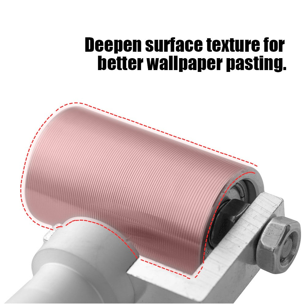 Bimetallic Bearing Stainless Steel Flat Pressure Roller Wallpaper Apply Hand Tool Resistant to Rust - Silver