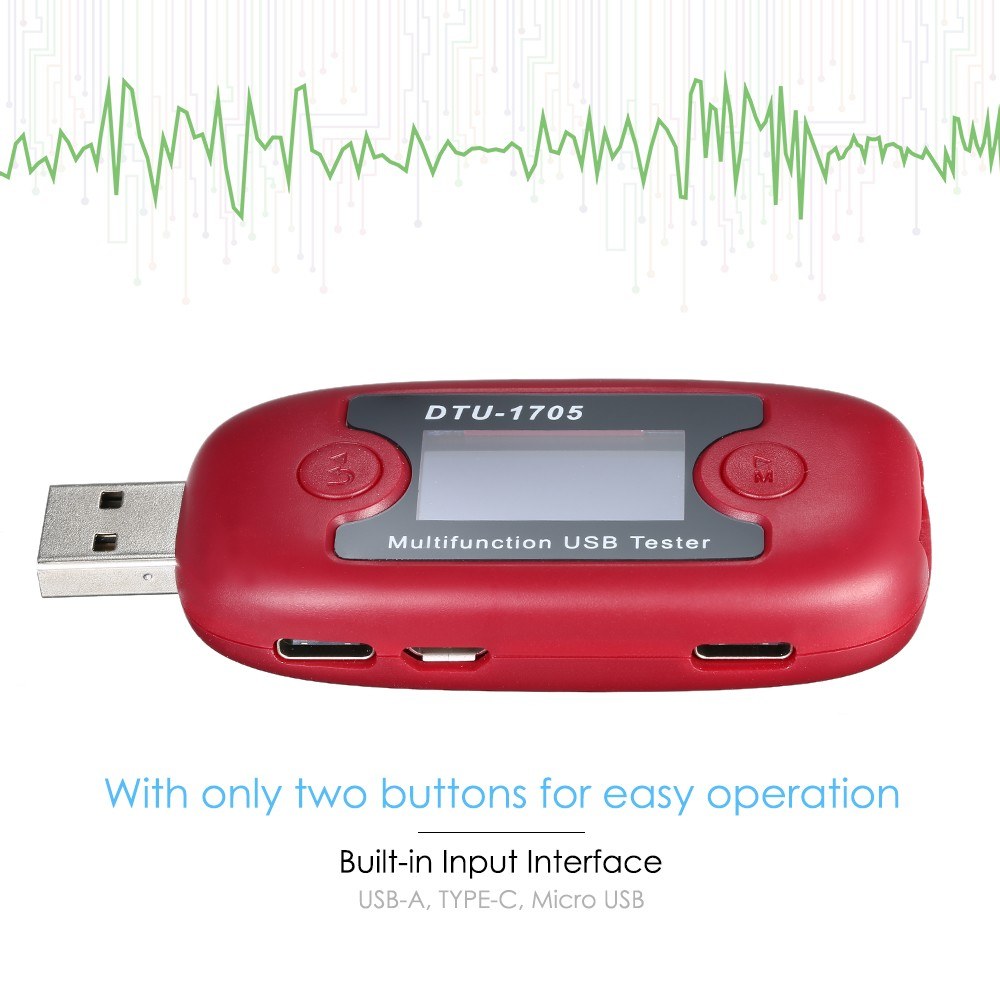 USB Tester Voltage Current Power Meter Multi-functional Voltmeter Ammeter