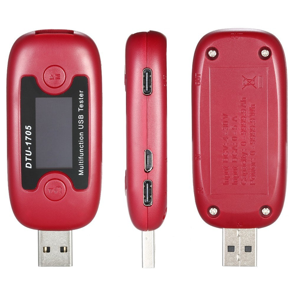 USB Tester Voltage Current Power Meter Multi-functional Voltmeter Ammeter