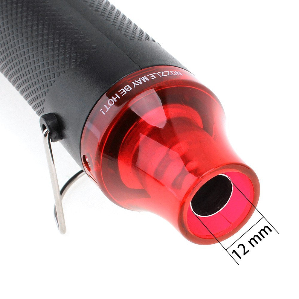 Electric Power Tool Hot Air Blower Shrink 300W Hand Held DIY Heater for Heat Shrink Tubings Thermal Shrinkage - Black / EU Plug