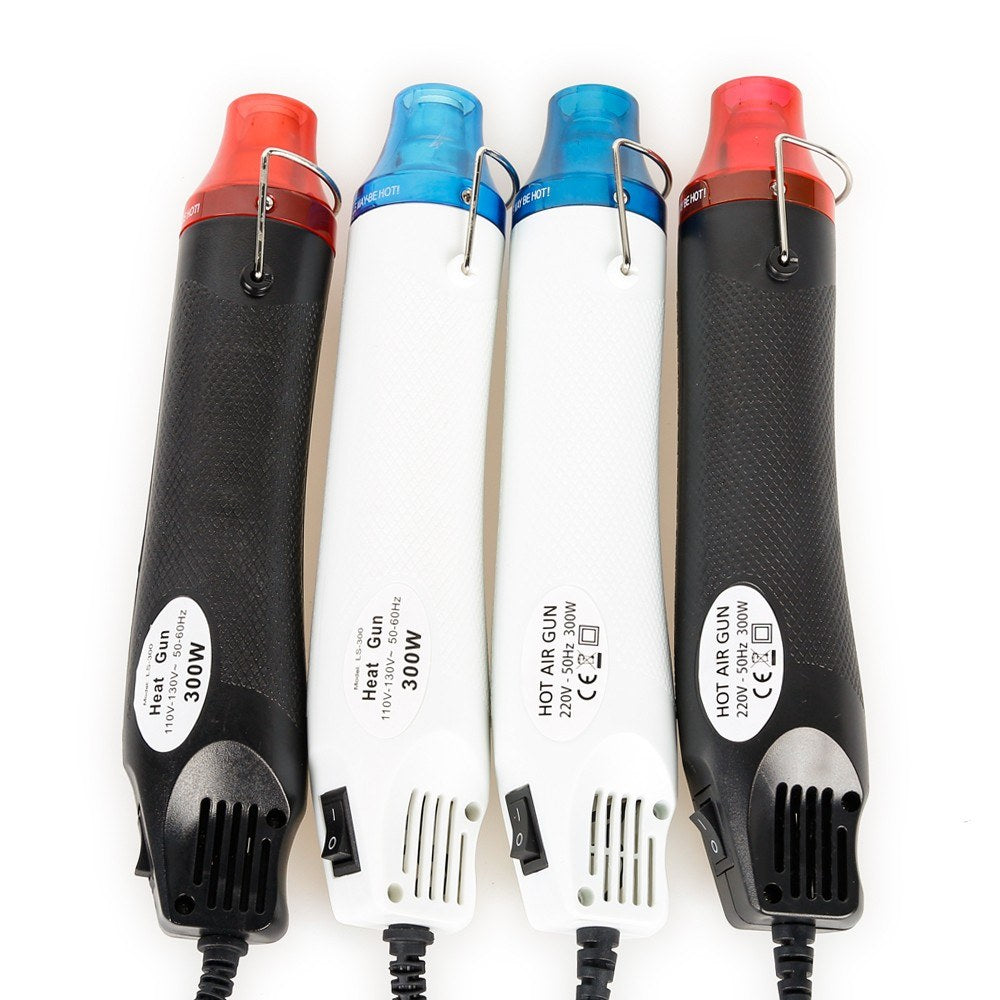 Electric Power Tool Hot Air Blower Shrink 300W Hand Held DIY Heater for Heat Shrink Tubings Thermal Shrinkage - White / EU Plug