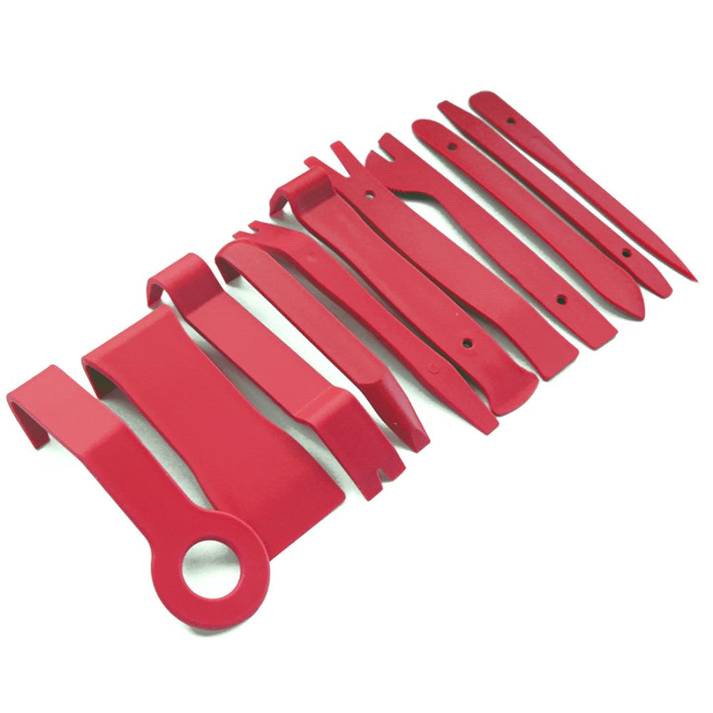 13pcs Pry Disassembly Tool Red Auto Car Audio Dash Tirm Panel Installer Dashboard Removal Opening Repair Tools Kit Interior Door Modeling Clip Set