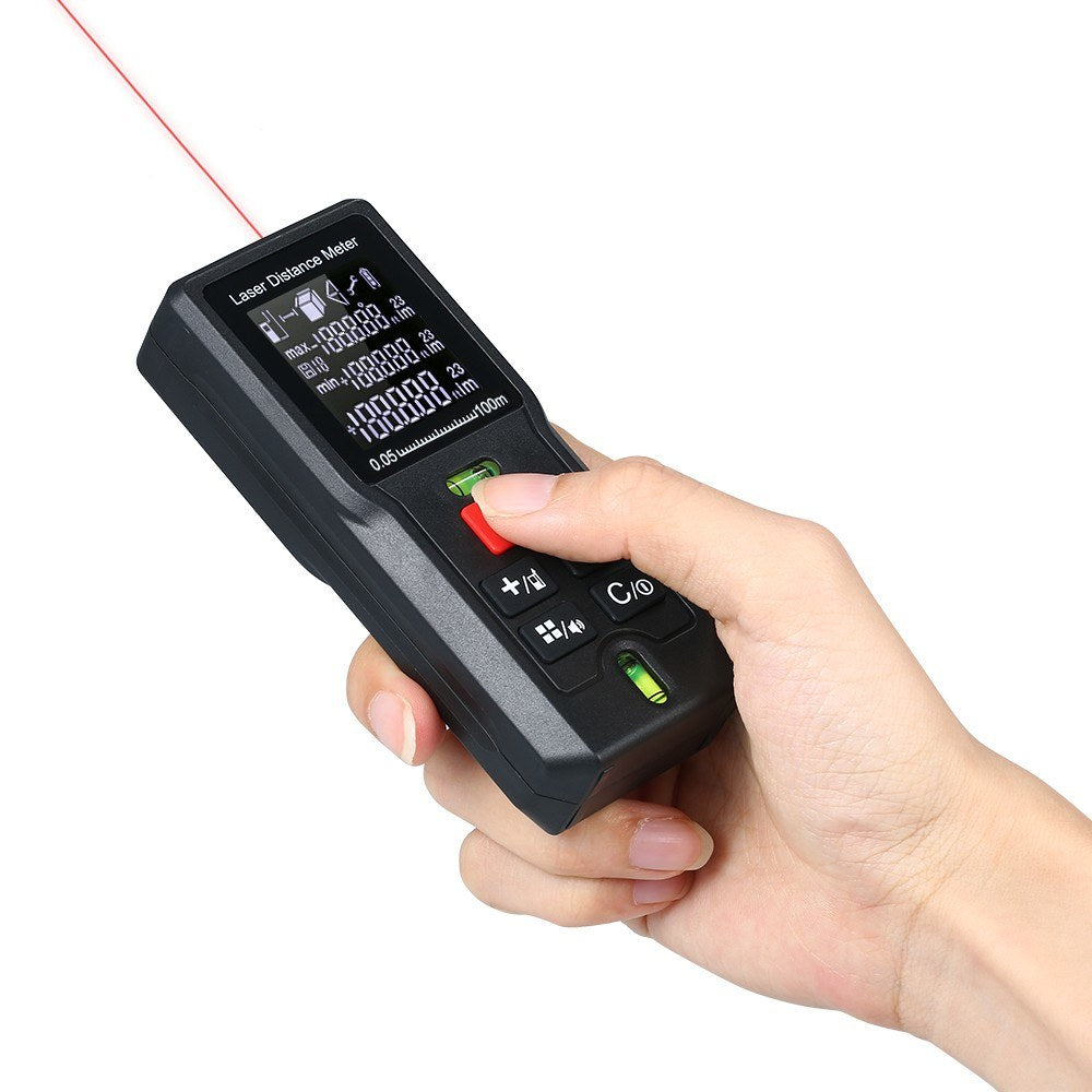 Handheld Digital Laser Distance Meter Portable Range Finder Rangefinder - 100m