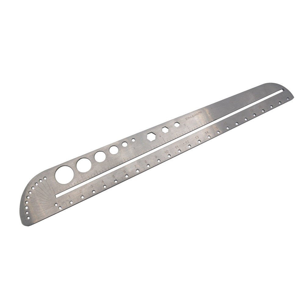 Map Landmarks Compasses Ruler Protractor Stainless Steel EDC Ruler Scale Tool