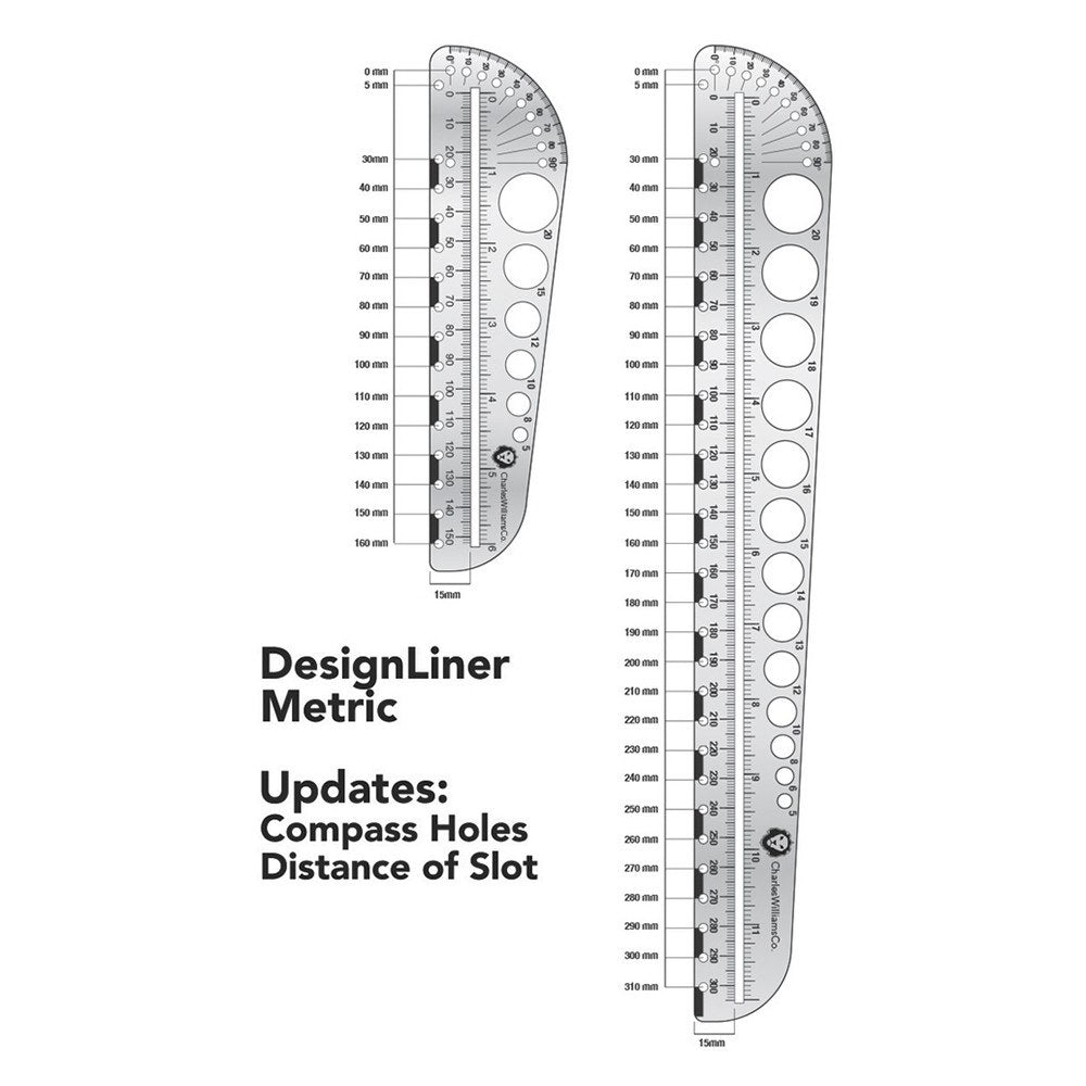 Map Landmarks Compasses Ruler Protractor Stainless Steel EDC Ruler Scale Tool