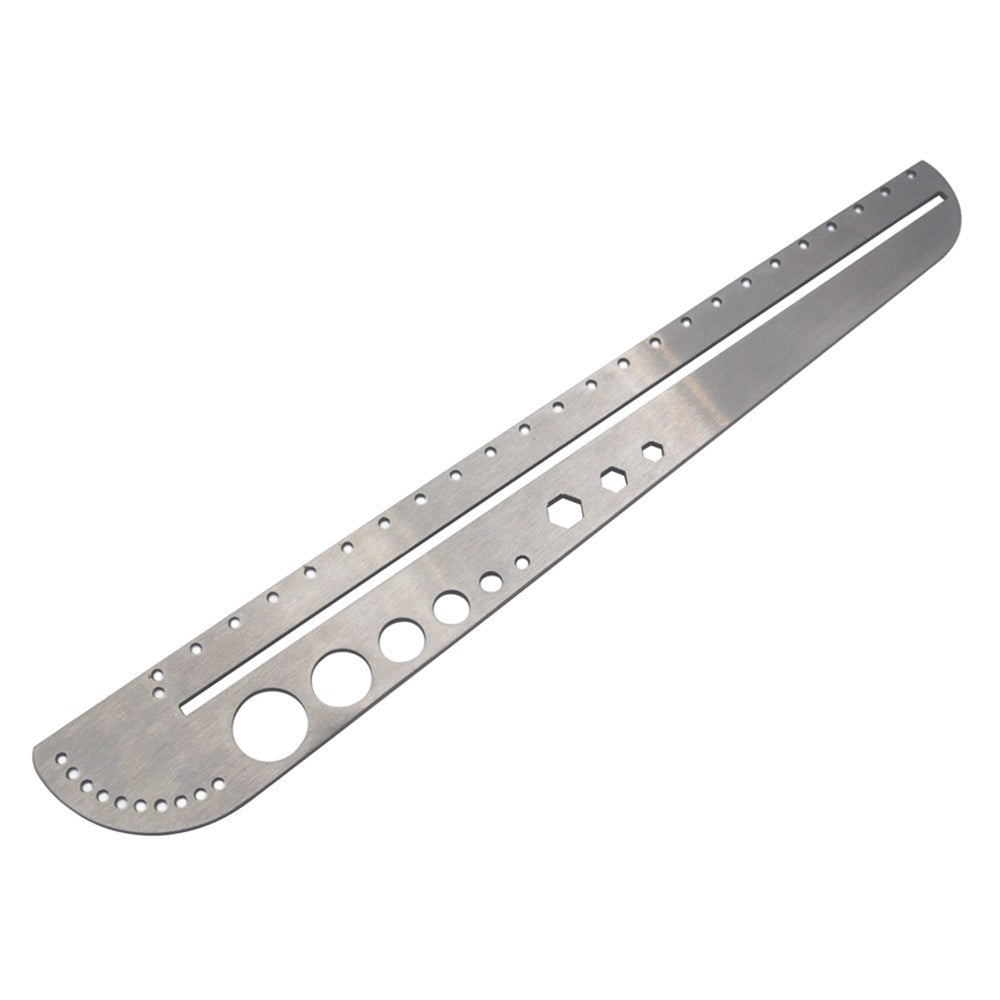 Map Landmarks Compasses Ruler Protractor Stainless Steel EDC Ruler Scale Tool