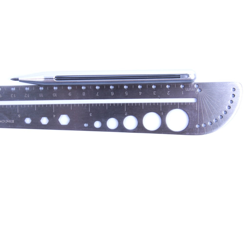 Map Landmarks Compasses Ruler Protractor Stainless Steel EDC Ruler Scale Tool