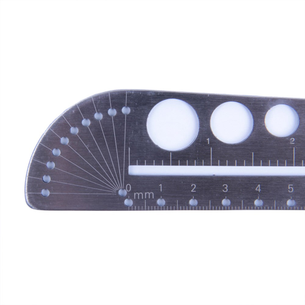 Map Landmarks Compasses Ruler Protractor Stainless Steel EDC Ruler Scale Tool