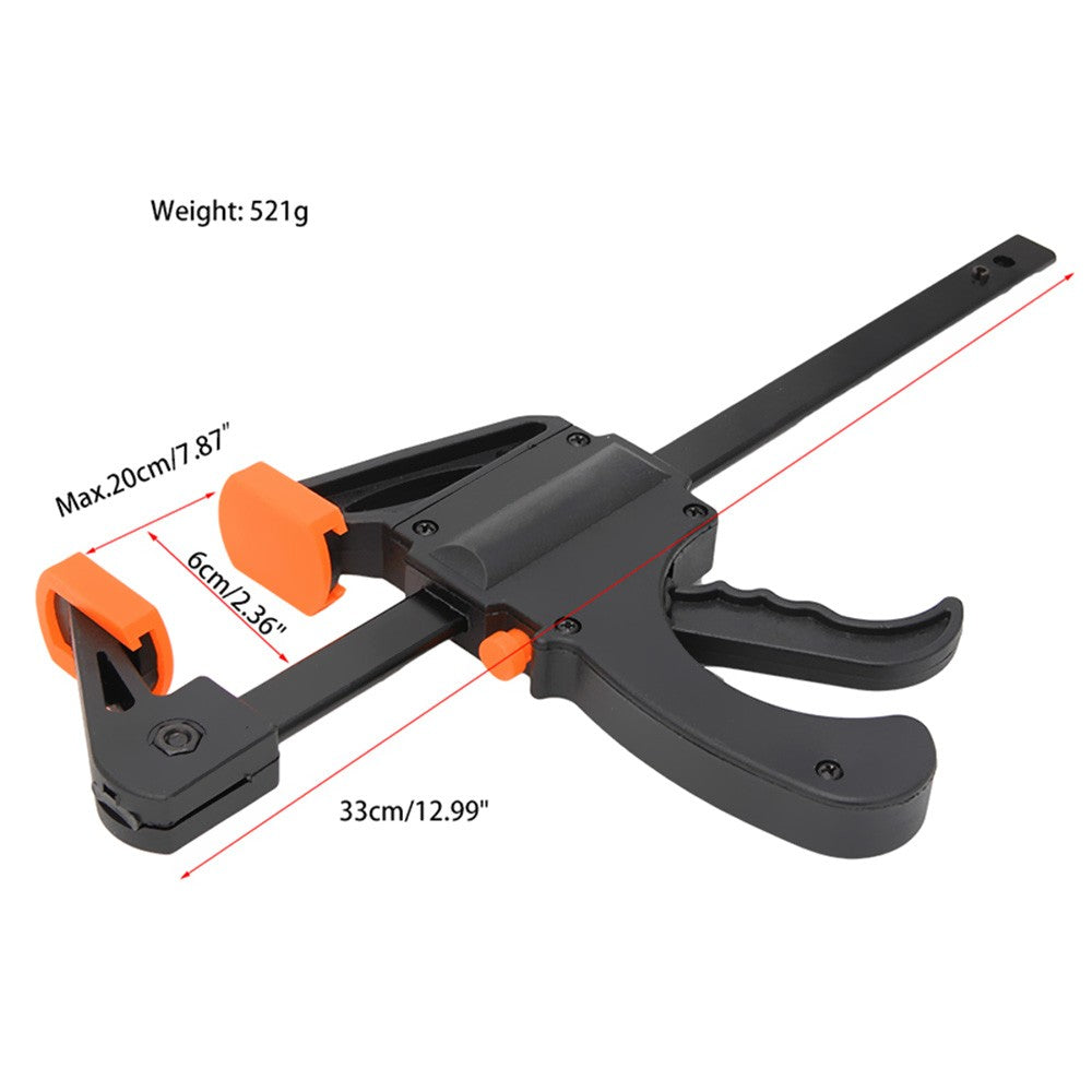 8 Inch Woodworking Bar Fast F Clamping Grip Quick Ratchet Release Squeeze Carpentry Wood Trigger Clamps Plate Hand Ratchet Bar Tool Clip
