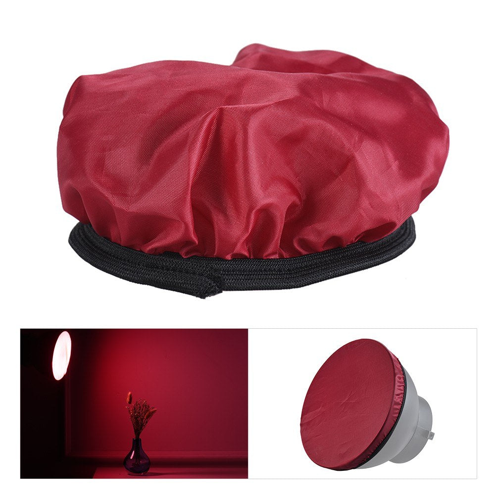 180mm/7-inch Photography Light Soft Diffuser Cloth for 7" 180mm Standard Studio Strobe Reflector - Wine Red