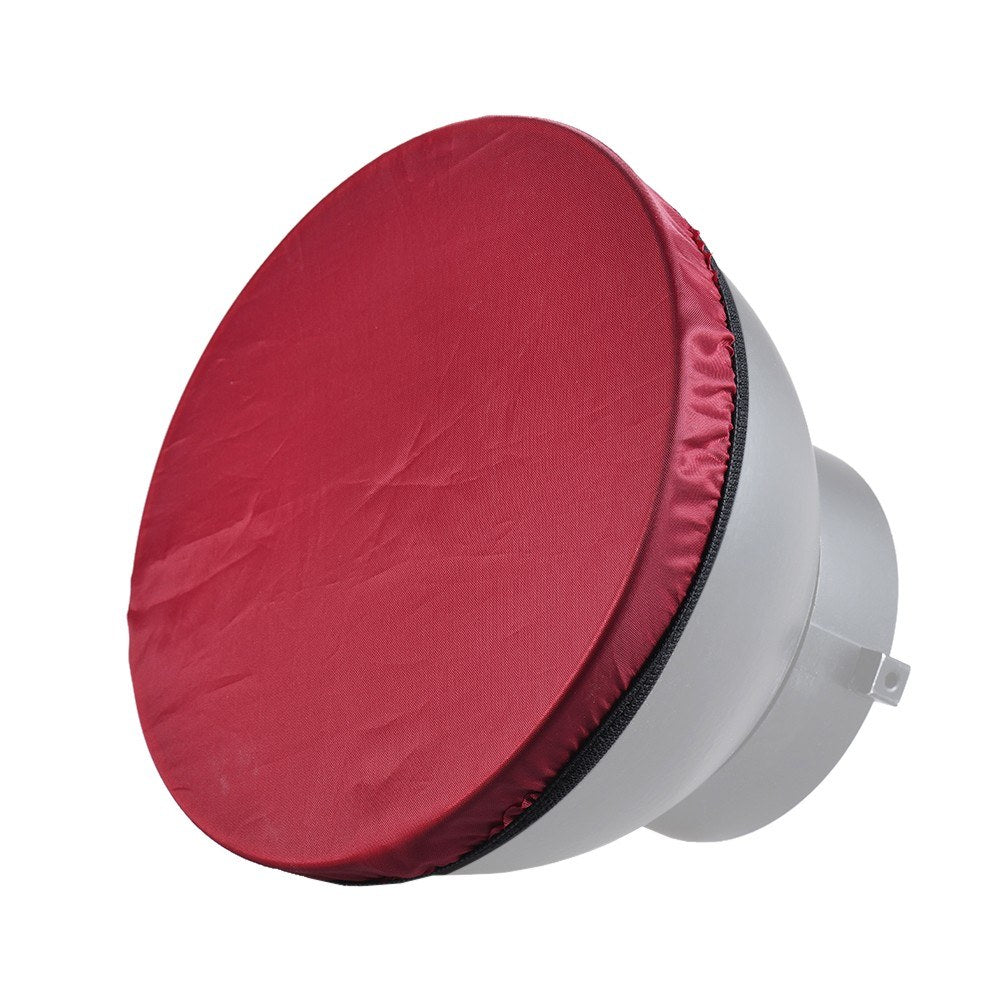 180mm/7-inch Photography Light Soft Diffuser Cloth for 7" 180mm Standard Studio Strobe Reflector - Wine Red