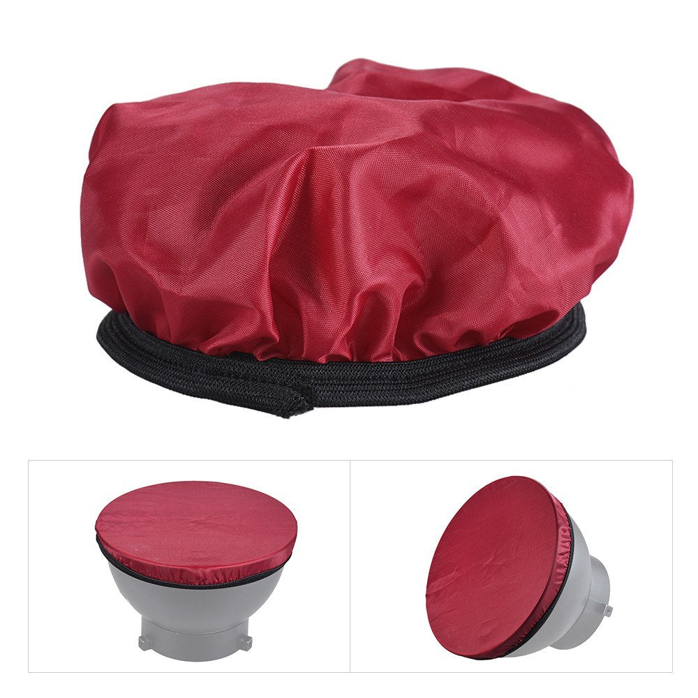 180mm/7-inch Photography Light Soft Diffuser Cloth for 7" 180mm Standard Studio Strobe Reflector - Wine Red