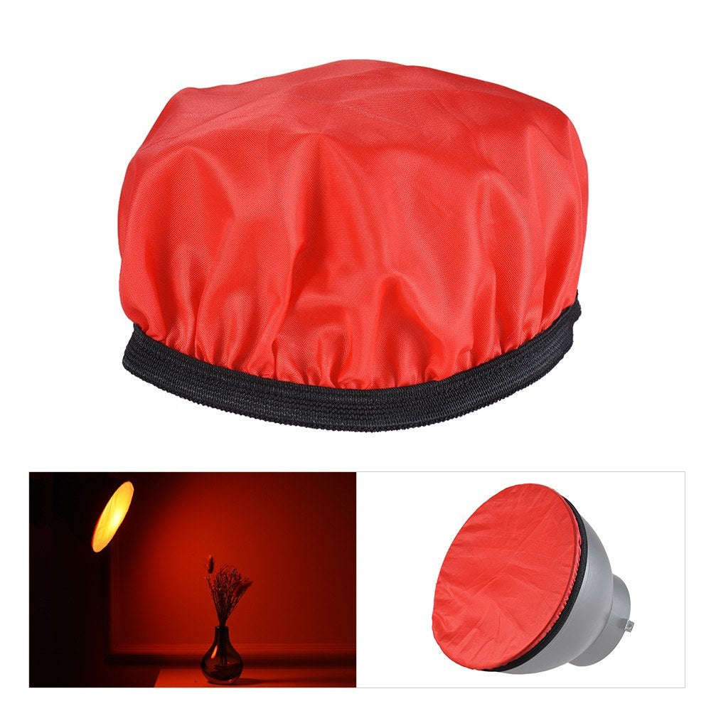 180mm/7-inch Photography Light Soft Diffuser Cloth for 7" 180mm Standard Studio Strobe Reflector - Red