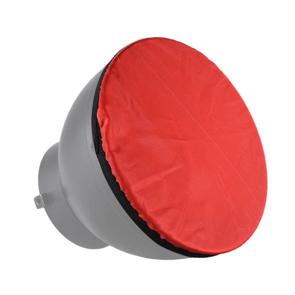 180mm/7-inch Photography Light Soft Diffuser Cloth for 7" 180mm Standard Studio Strobe Reflector - Red
