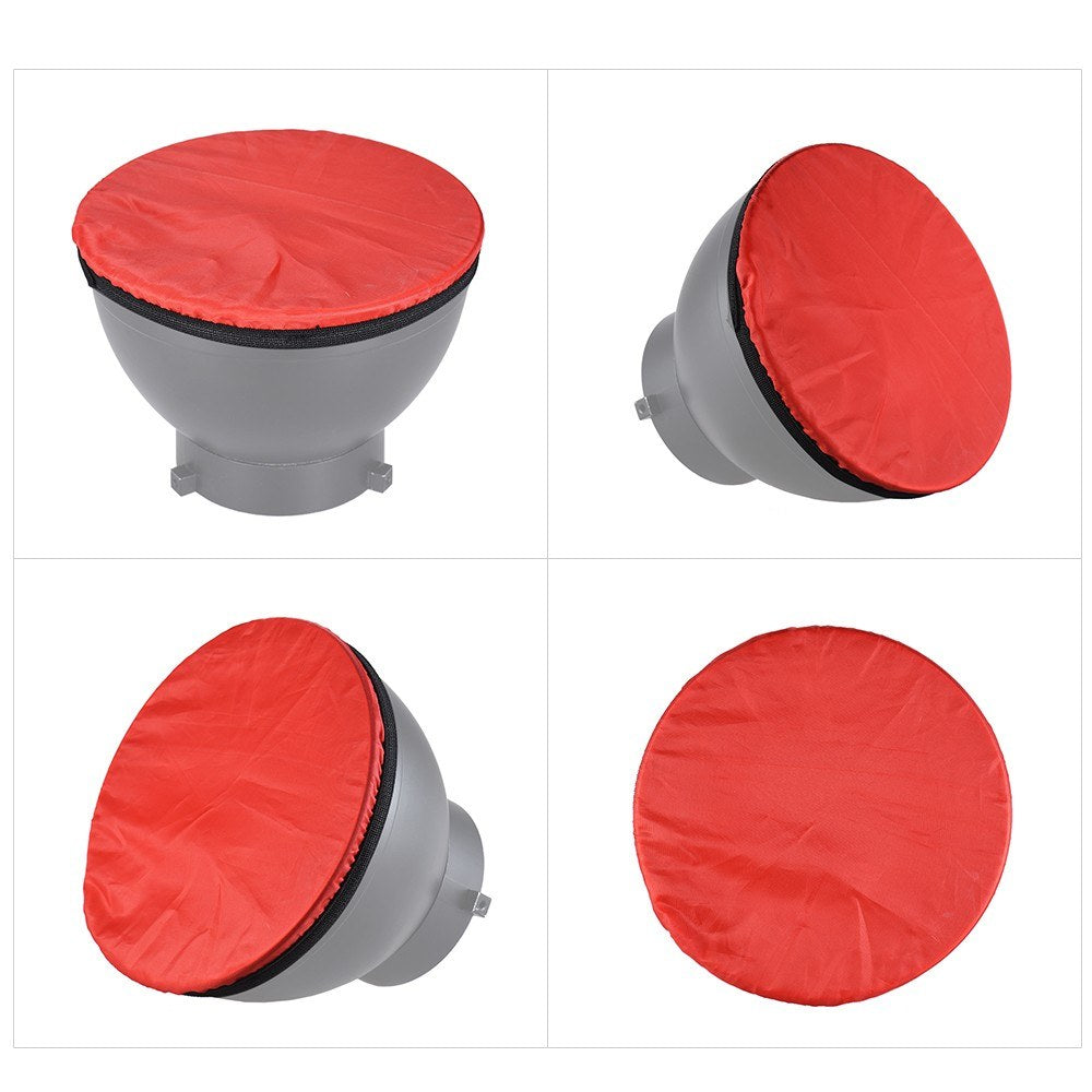 180mm/7-inch Photography Light Soft Diffuser Cloth for 7" 180mm Standard Studio Strobe Reflector - Red