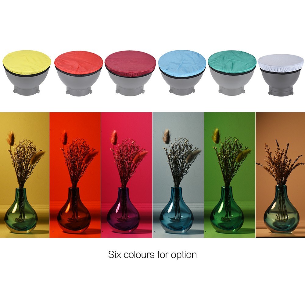 180mm/7-inch Photography Light Soft Diffuser Cloth for 7" 180mm Standard Studio Strobe Reflector - Red