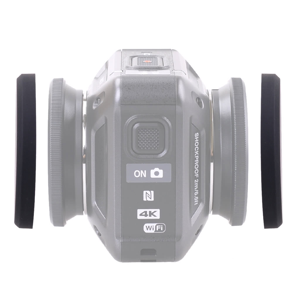 Protective Silicone Lens Cap + Underwater Diving Lens Cap for Nikon KeyMission 360 Camera