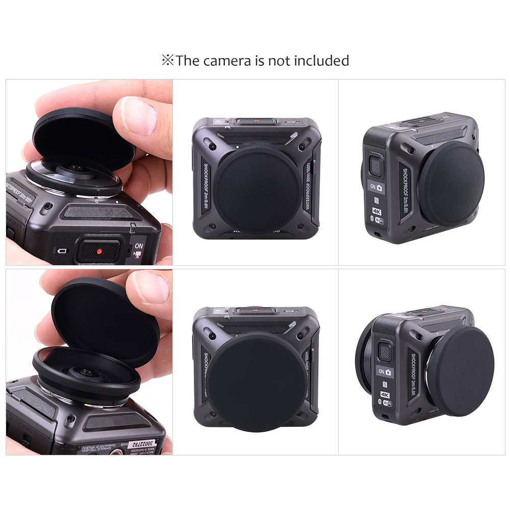Protective Silicone Lens Cap + Underwater Diving Lens Cap for Nikon KeyMission 360 Camera