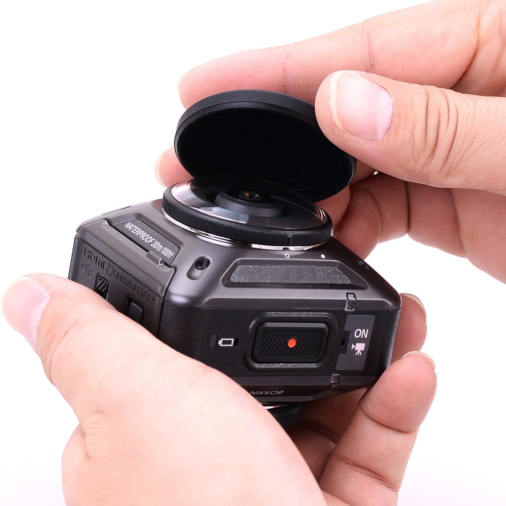Protective Silicone Lens Cap + Underwater Diving Lens Cap for Nikon KeyMission 360 Camera