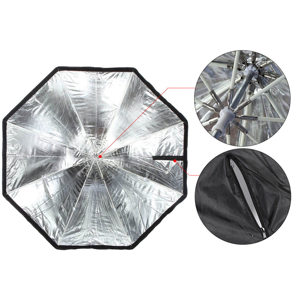 120cm / 48inch Foldable Octagon Umbrella Softbox Diffuser Reflector for Photography Photo Studio Flash Speedlite Strobe Lighting