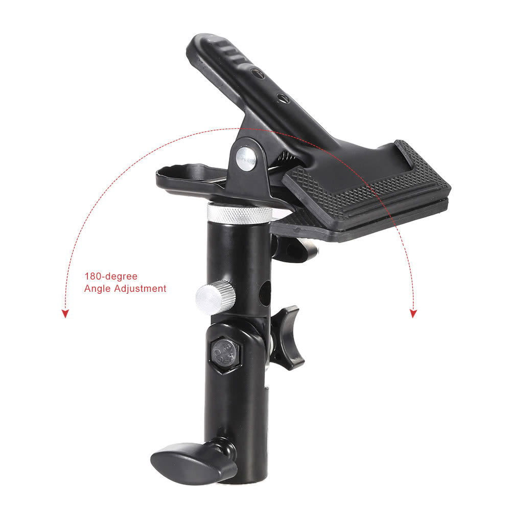 to 3/8" Screw Mount Swivel Adapter Metal Clamp Clip Holder