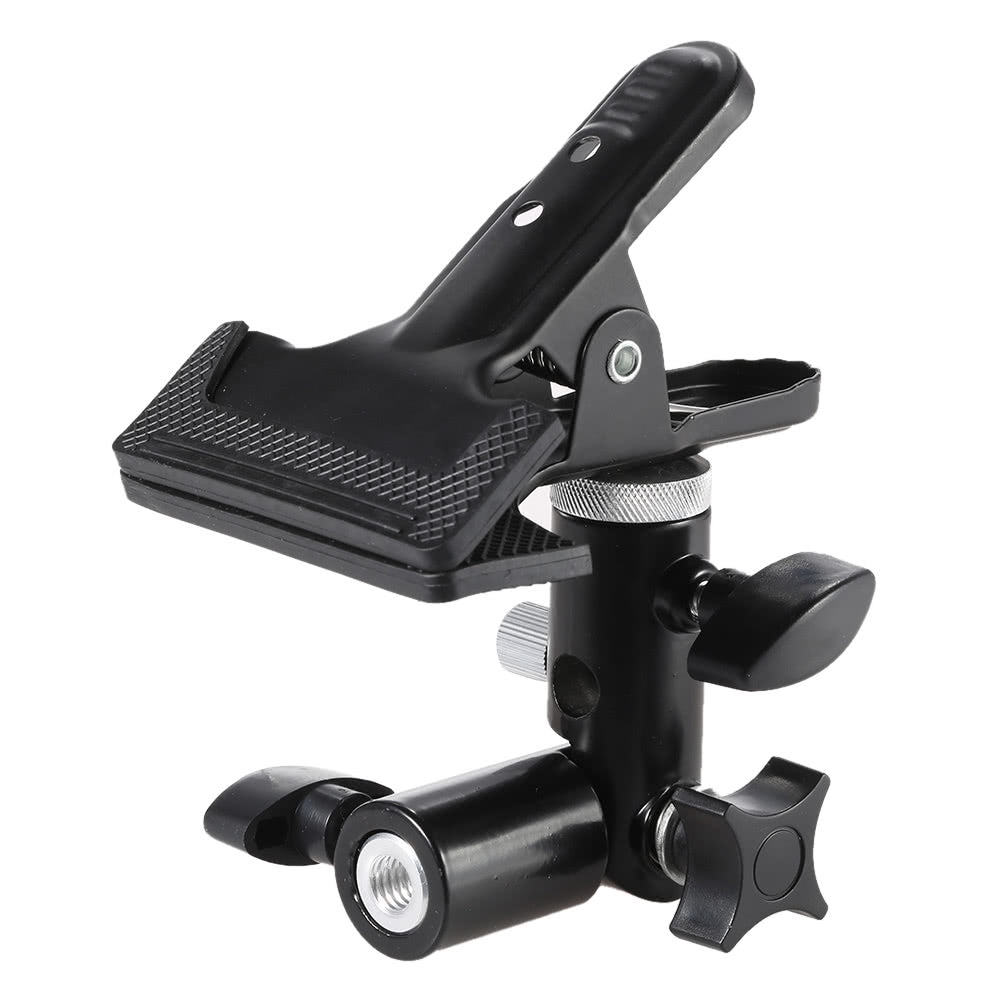 to 3/8" Screw Mount Swivel Adapter Metal Clamp Clip Holder