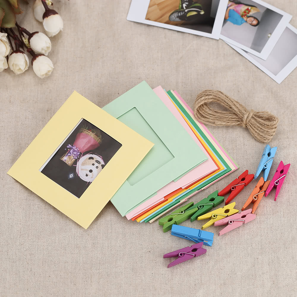 Photo Picture 3-inch Wall Hang Frame Clip Clamp String Rope 3 in 1 for Fujifilm Instax Mini8 Camera Accessories