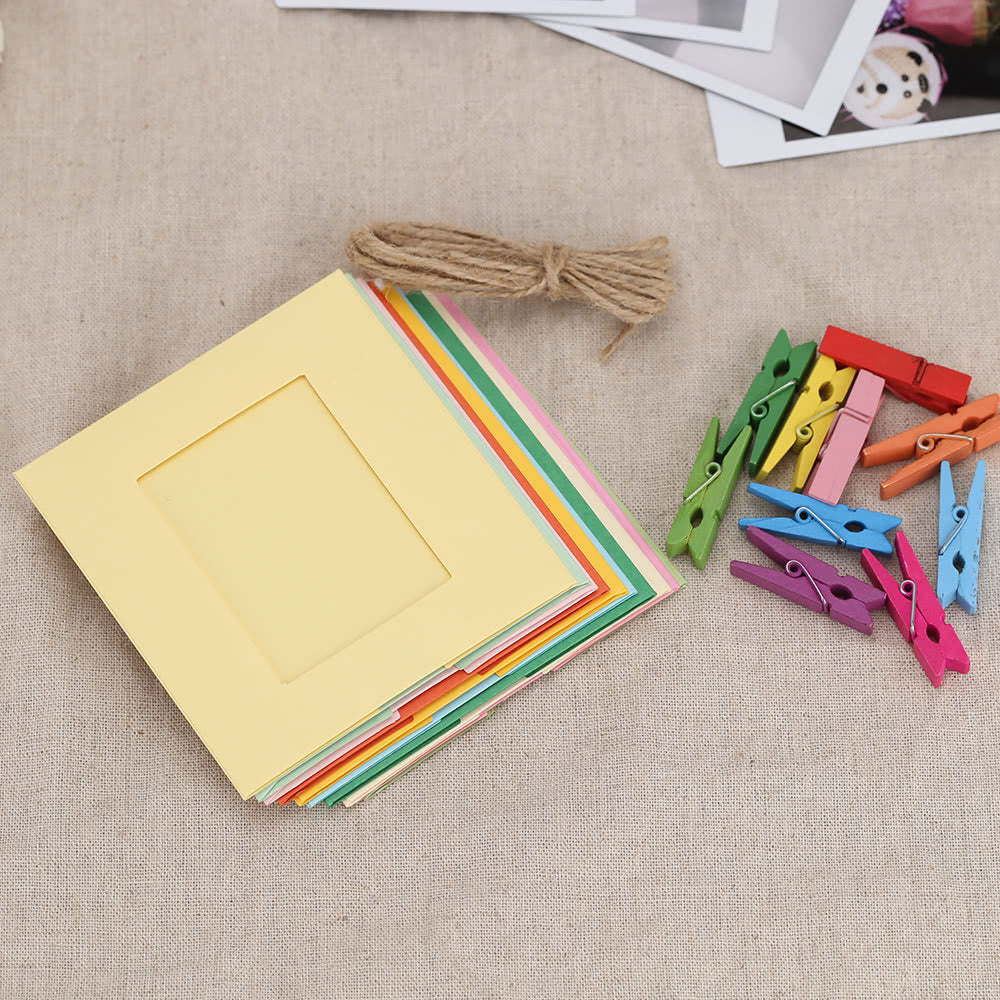 Photo Picture 3-inch Wall Hang Frame Clip Clamp String Rope 3 in 1 for Fujifilm Instax Mini8 Camera Accessories