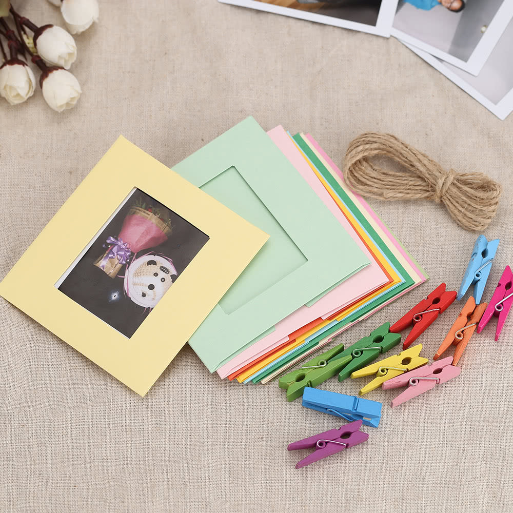 Photo Picture 3-inch Wall Hang Frame Clip Clamp String Rope 3 in 1 for Fujifilm Instax Mini8 Camera Accessories