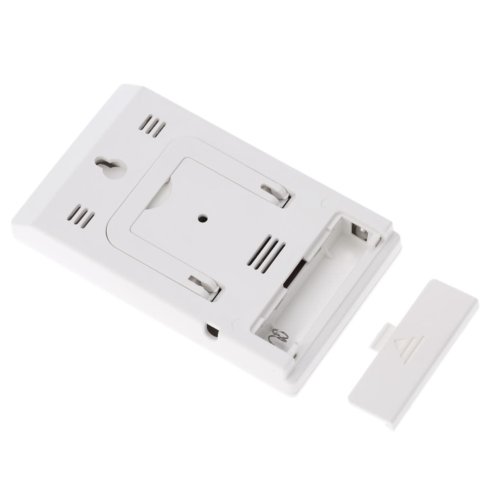 LCD Digital Hygrometer Clock Temperature Thermometer - Red