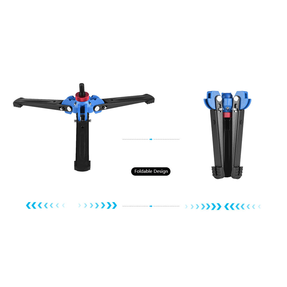 3-Leg DSLR Camera Photography Mini Tripod Monopod Stand with 3/8" Screw for Tripod Fluid Ball Head