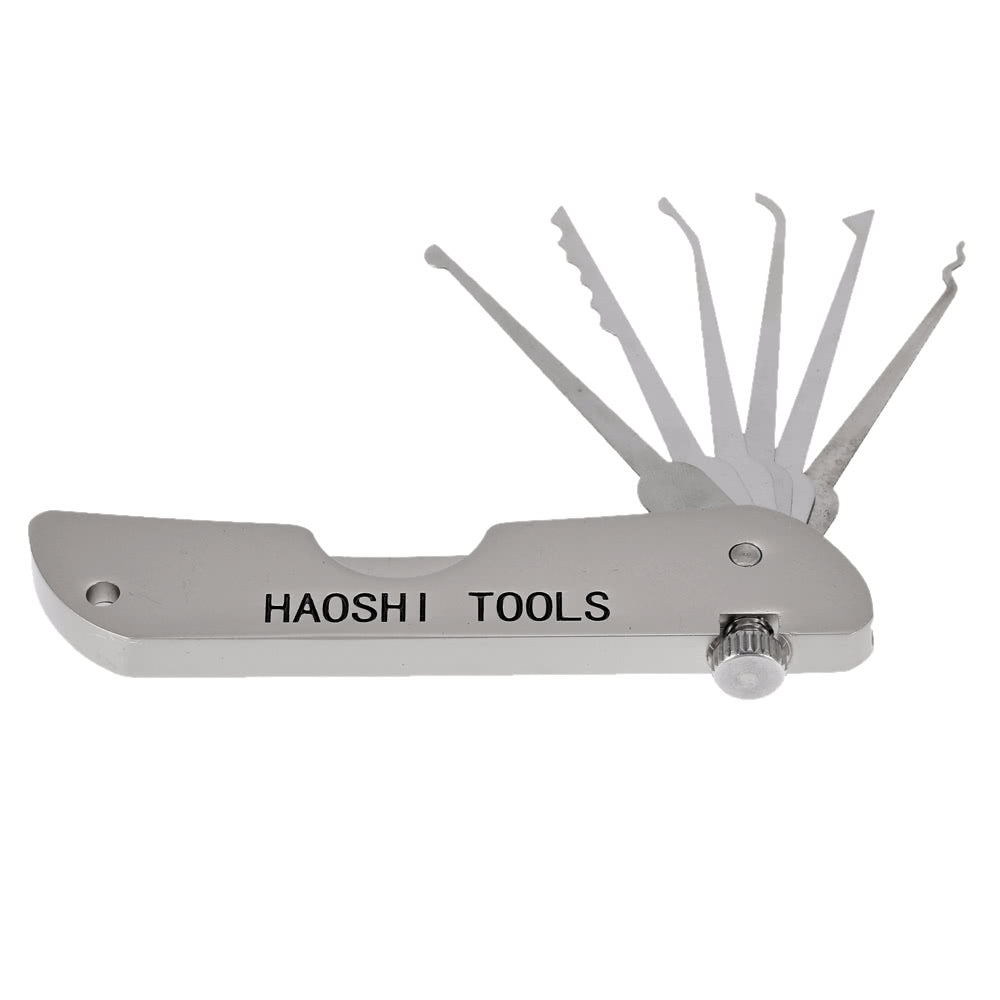 Portable Foldable Stainless Steel Door Lock Pick Opener Set Locksmith Tool