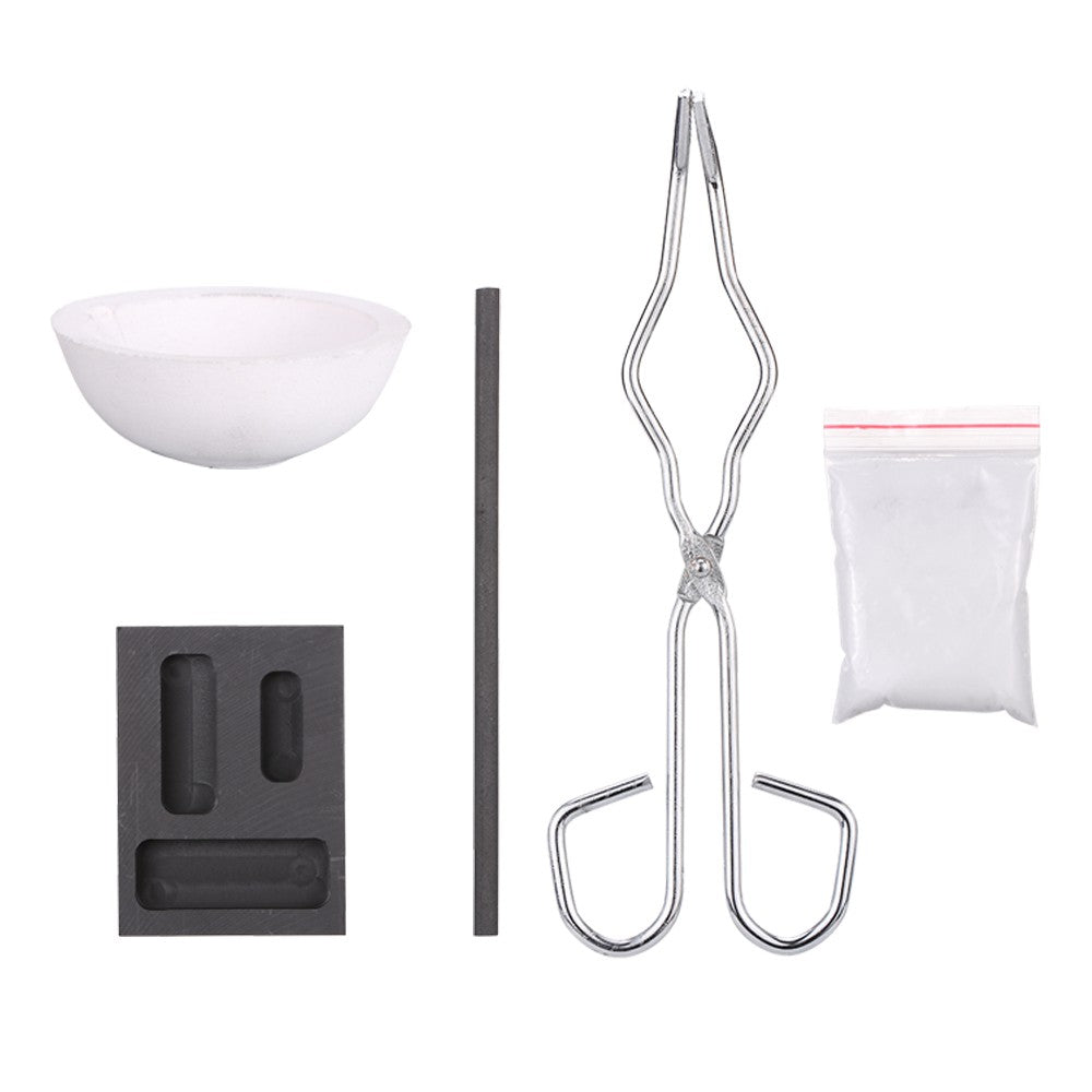 5PCS Heat-Resistant Ingot Mold Casting Tool Smelting Gold Silver Furnace Kit Scrap Jewelry Metal Gold Melting Refining Forge Set Graphite Foundry Crucible for Melting Chemical Experiment