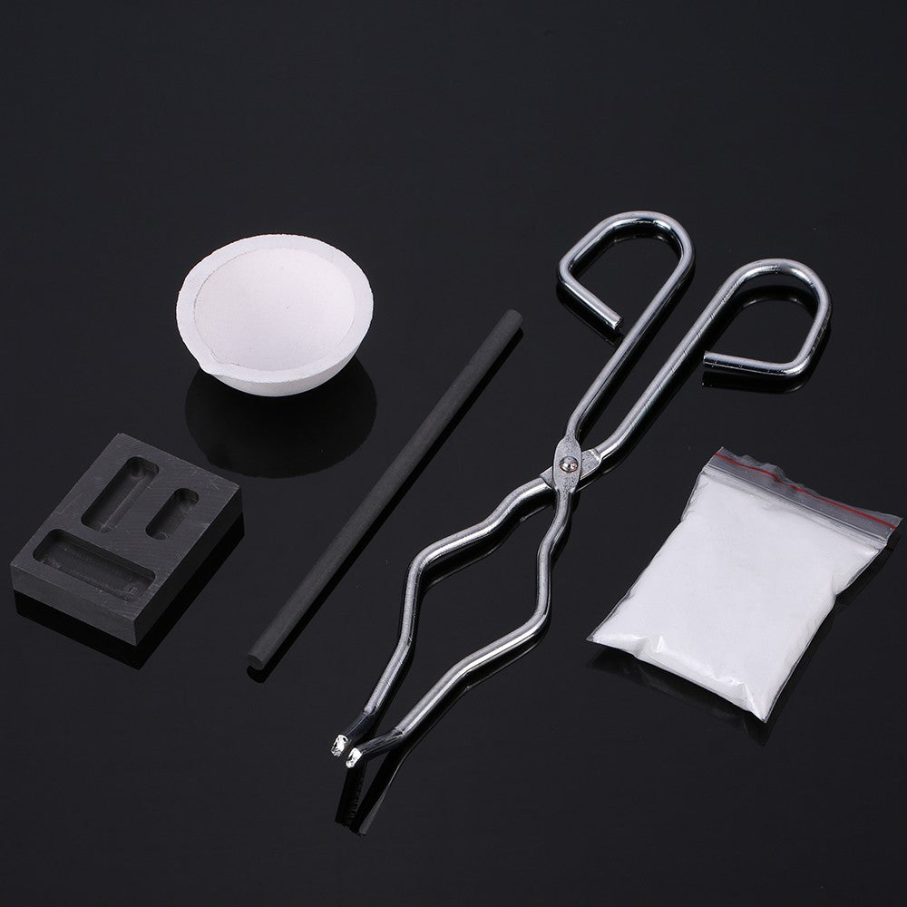 5PCS Heat-Resistant Ingot Mold Casting Tool Smelting Gold Silver Furnace Kit Scrap Jewelry Metal Gold Melting Refining Forge Set Graphite Foundry Crucible for Melting Chemical Experiment