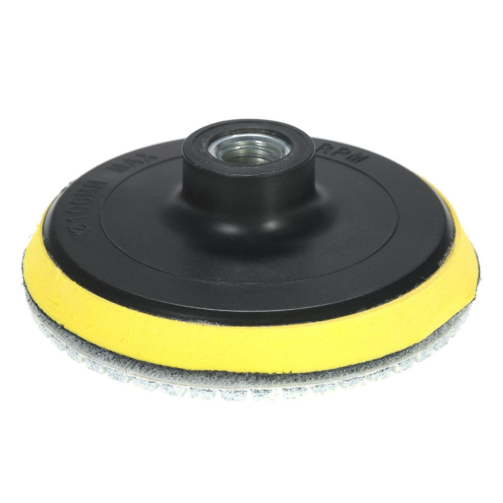 Diamond Wet Polishing Pads Kit 11Pcs 4 inch Stone Polishing Accessories Grinding Disc + 1Pc Backing Pad for Granite Concrete Marble