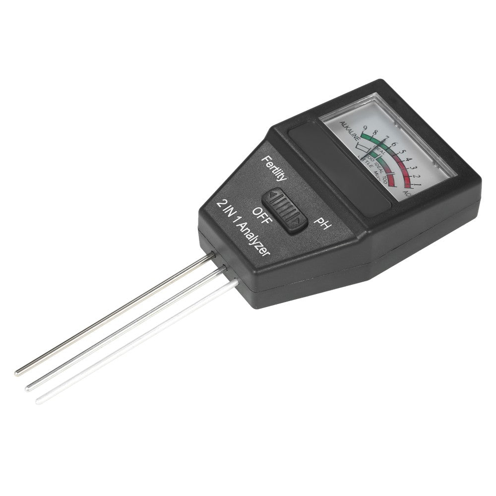 With Three Probes for Gardening Farming Lawn(No Battery Needed) 2 in 1 Mini Soil pH Meter Fertility Tester Analyzer