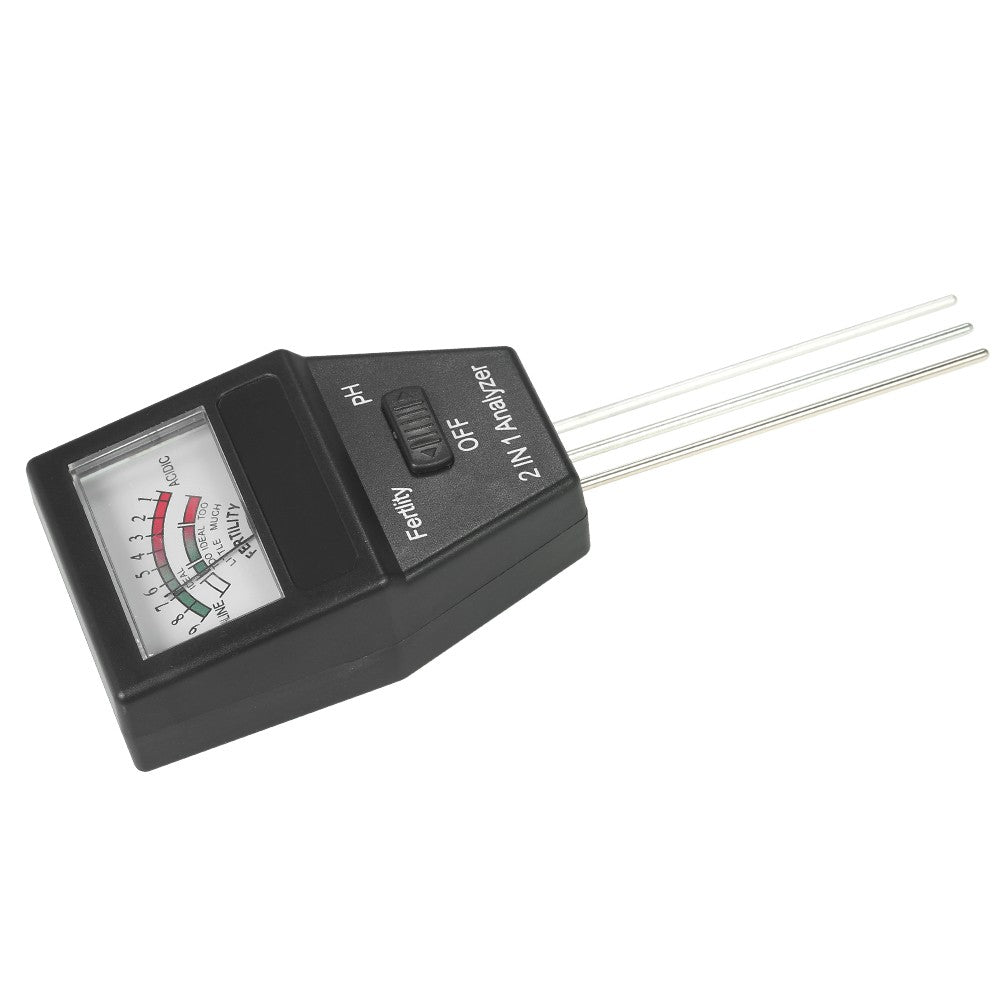 With Three Probes for Gardening Farming Lawn(No Battery Needed) 2 in 1 Mini Soil pH Meter Fertility Tester Analyzer