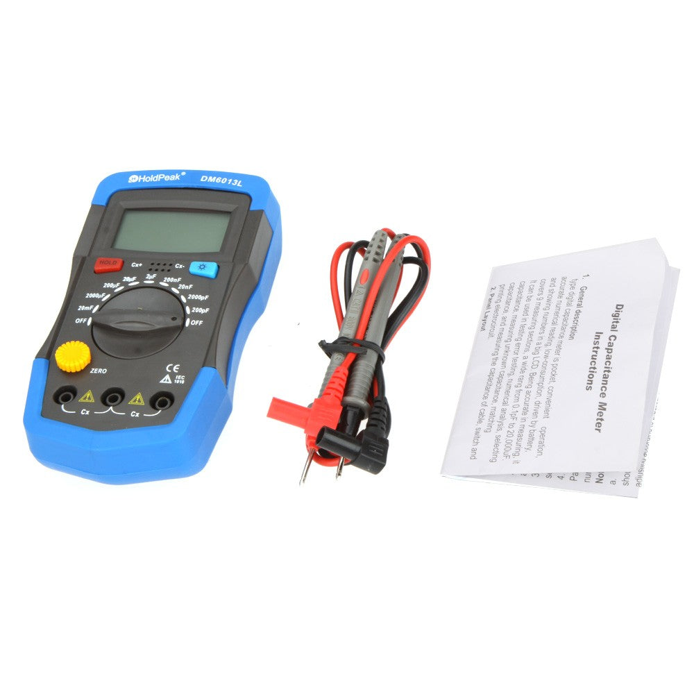 DM6013L Handheld Digital Capacitance Meter Capacitor LCD Backlight