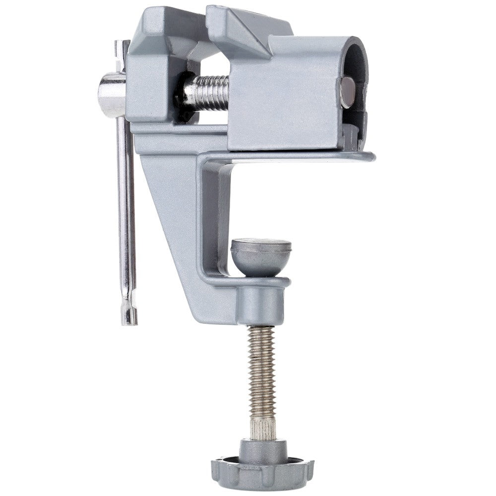 Mini Vise Electric Drill Stent Clip-on Jewelry Clamp Table Vice for Mini Nuts Drilling - Silver