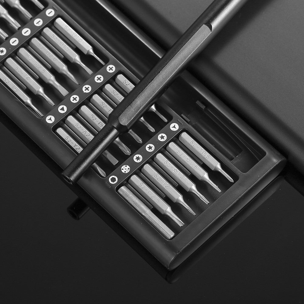 for Phone Watch PC Laptop Digital Camera, Screwdriver Set 24 in 1 Precision Magnetic Bits Screw Driver Kit with Alluminum Portable Box