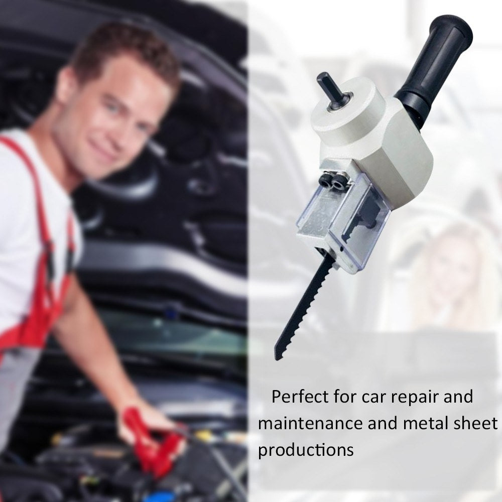 Double Head Nibbler Saw Cutter Nibble Metal Cutting Sheet - Silver/Black